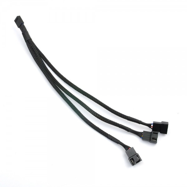 Buy LPC To 3 Way Fan Y Splitter Sleeved / 3-Pin 2-Pin PWM Fan Cable online from Legend PC